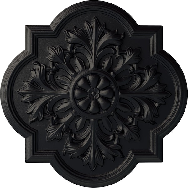 Ekena Millwork Bonetti Ceiling Medallion (Fits Canopies up to 5 1/8"), Hand-Painted Steel Gray, 20"OD x 1 3/4"P CM20BOSGS - main